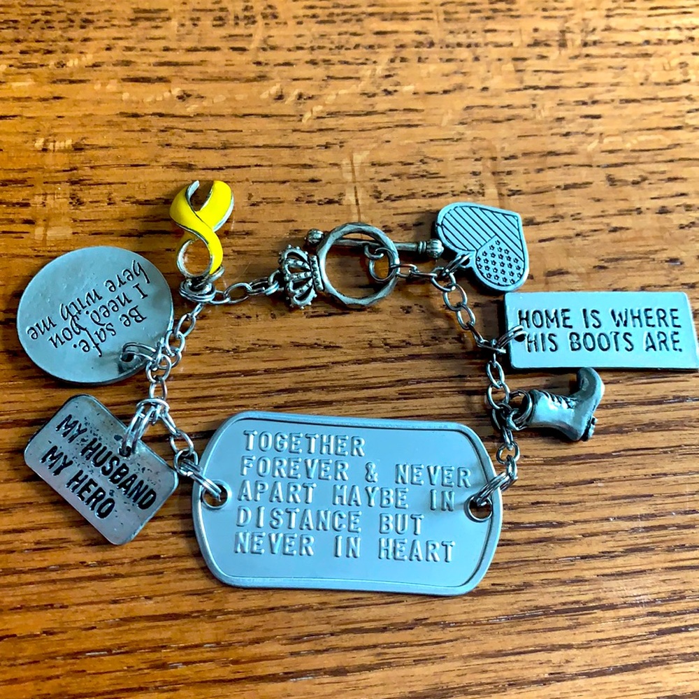 Veteran spouse charm bracelet
